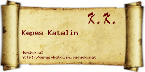 Kepes Katalin névjegykártya