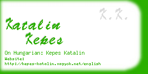 katalin kepes business card